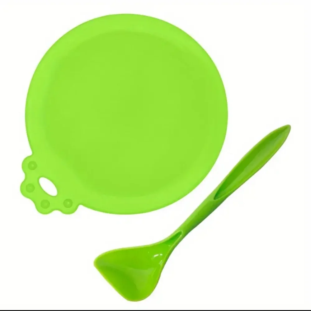 8 pc Silicone Pet Food Can Covers With Food Spoons, Reusable And Washable